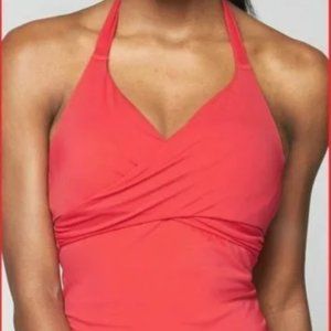 Athleta Red Halter Wrap Tankini - size 32B/C